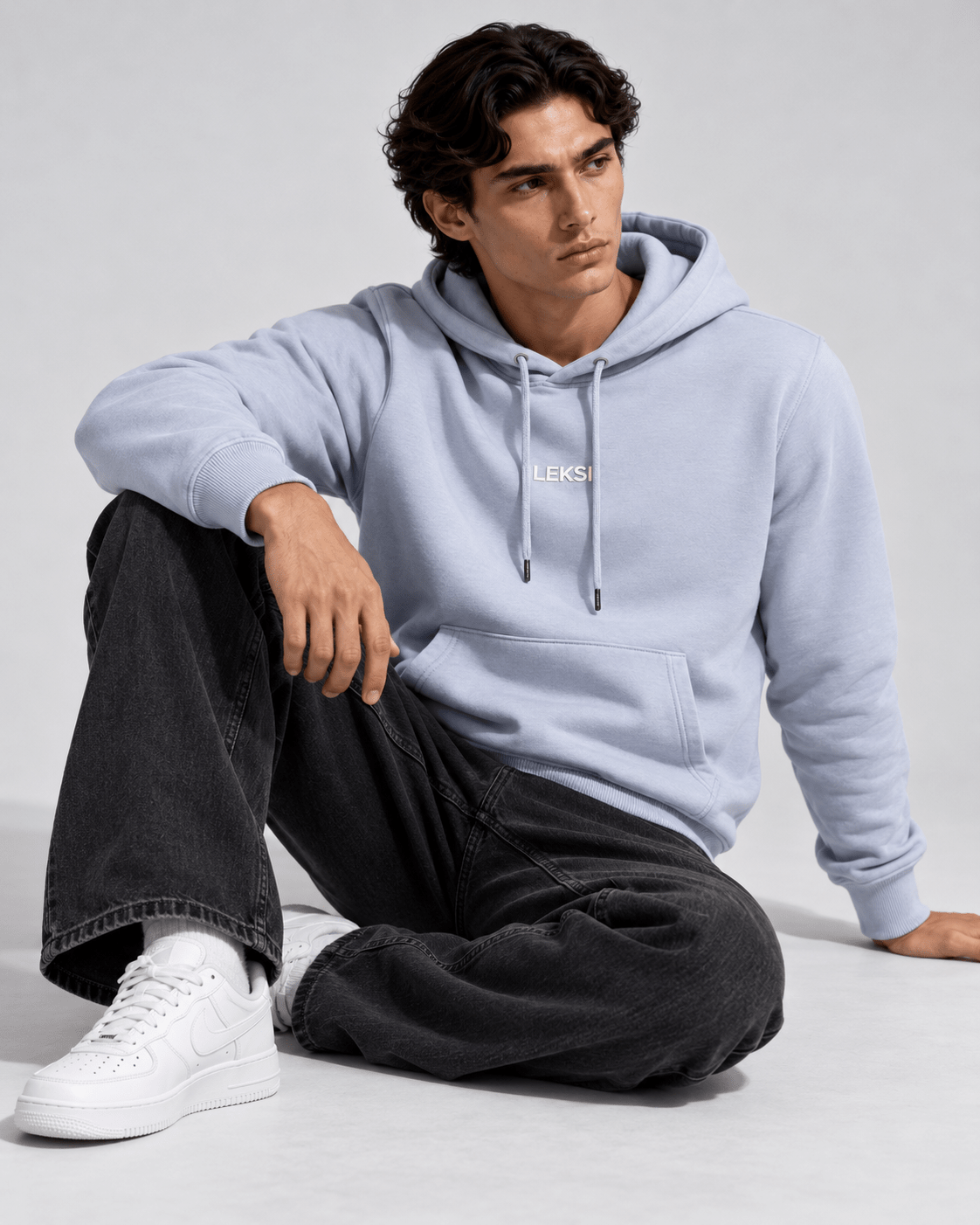 Sky Blue Hoodie XS - Premium Unisex Raglan Hoodie | LEKSI Pakistan