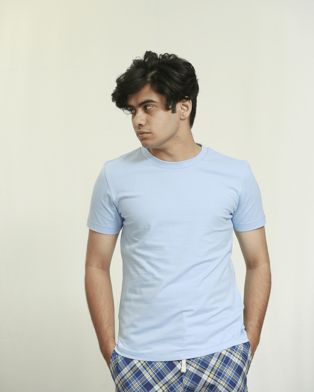 Sky Blue Round Neck Unisex T-Shirt XXS - Premium Unisex | LEKSI Pakistan