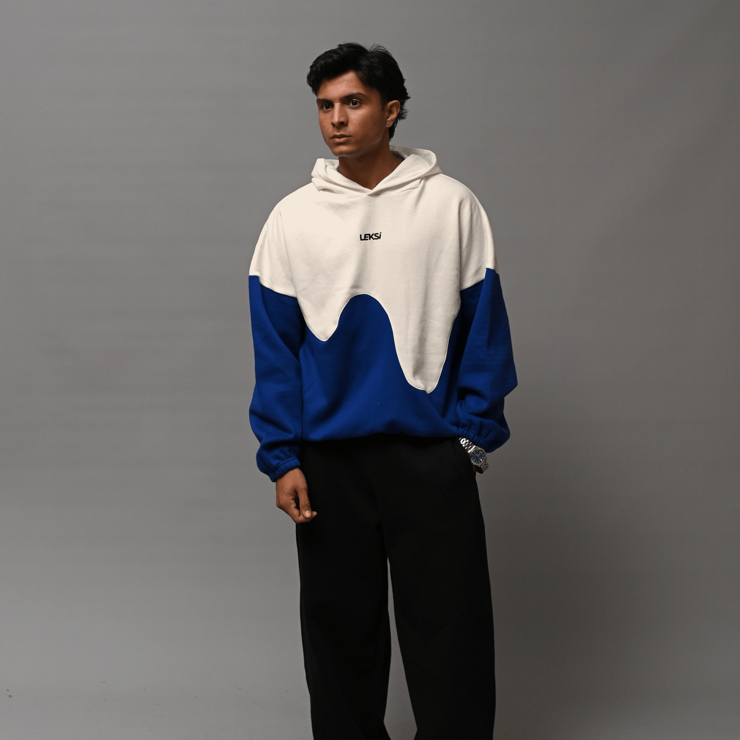 Skywave Drippy Unisex Hoodie S - Premium Unisex Wavy Hoodie | LEKSI Pakistan