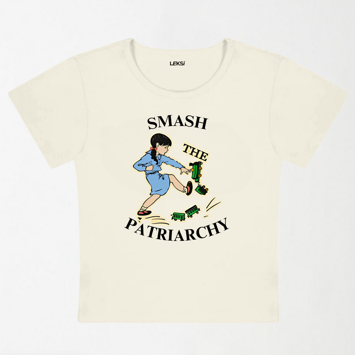Smash The Patriarchy Y2K Baby Tee XXS - Premium Unisex | LEKSI Pakistan