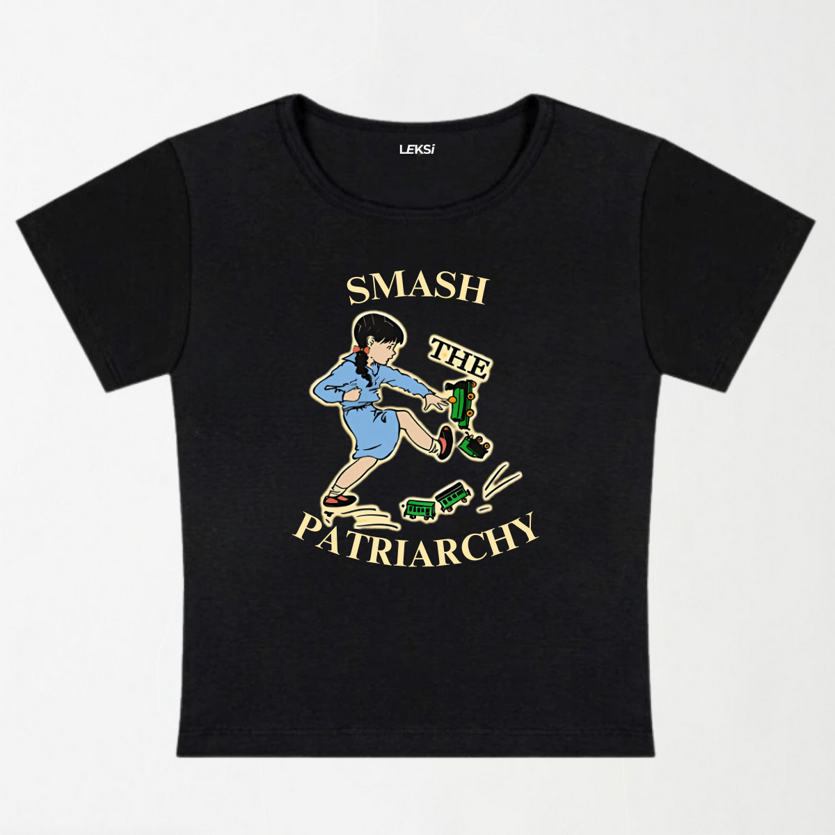 Smash The Patriarchy Y2K Baby Tee XXS - Premium Unisex | LEKSI Pakistan