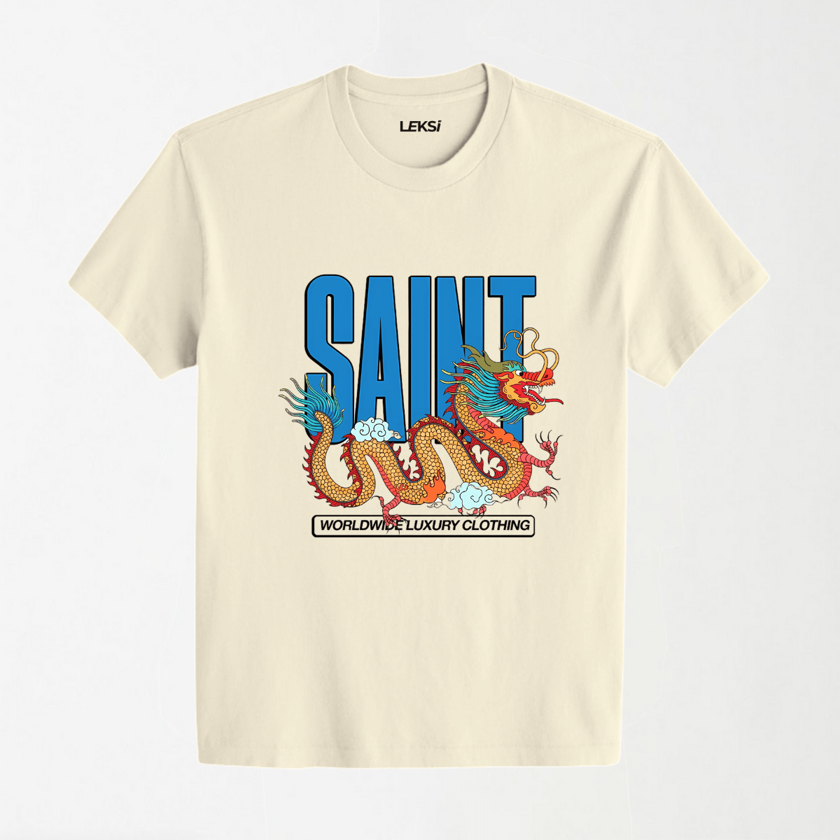 Snake Dragon - Round Neck Unisex T Shirt S - Premium Unisex Graphic T-Shirt | LEKSI Pakistan