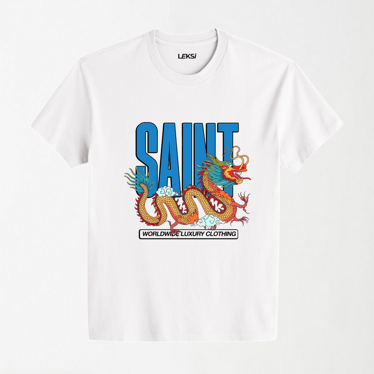 Snake Dragon - Round Neck Unisex T Shirt S - Premium Unisex Graphic T-Shirt | LEKSI Pakistan