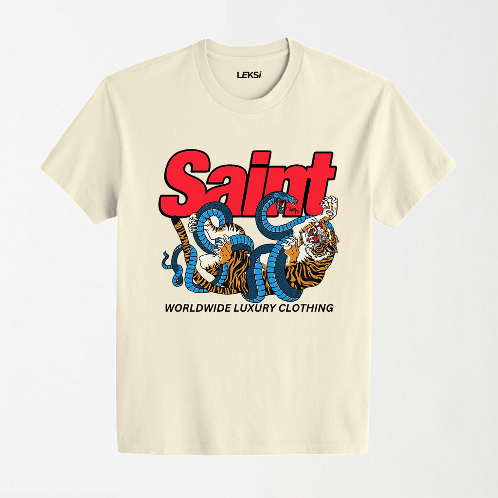 Snake Tiger - Round Neck Unisex T Shirt S - Premium Unisex Graphic T-Shirt | LEKSI Pakistan