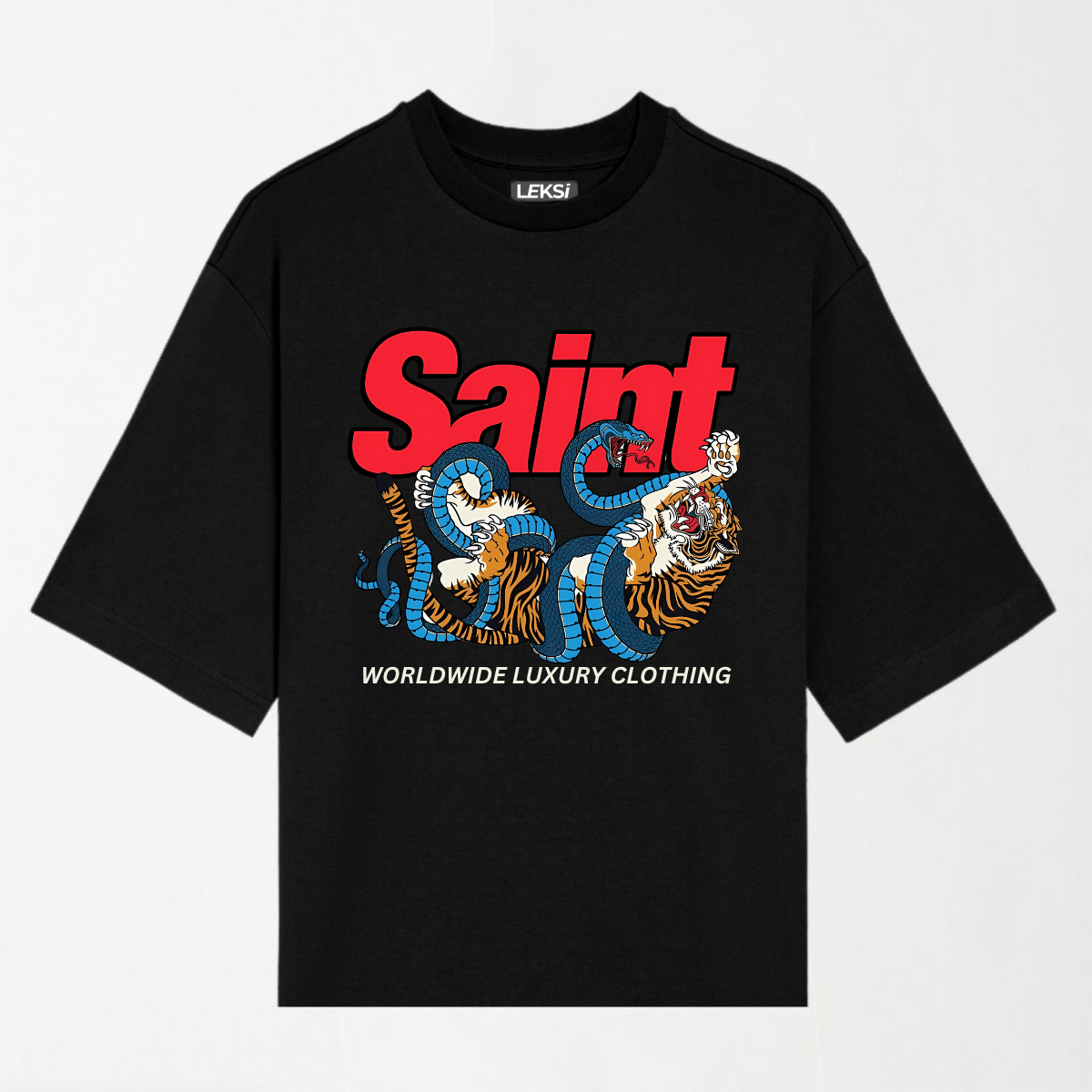 Snake Tiger - Round Neck Unisex T Shirt S - Premium Unisex Graphic T-Shirt | LEKSI Pakistan