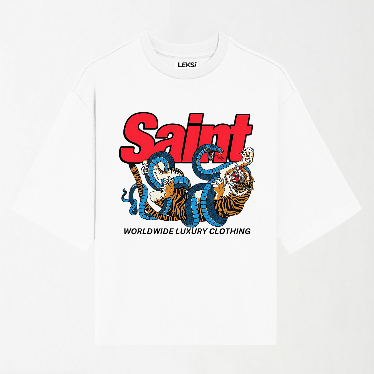 Snake Tiger - Round Neck Unisex T Shirt S - Premium Unisex Graphic T-Shirt | LEKSI Pakistan