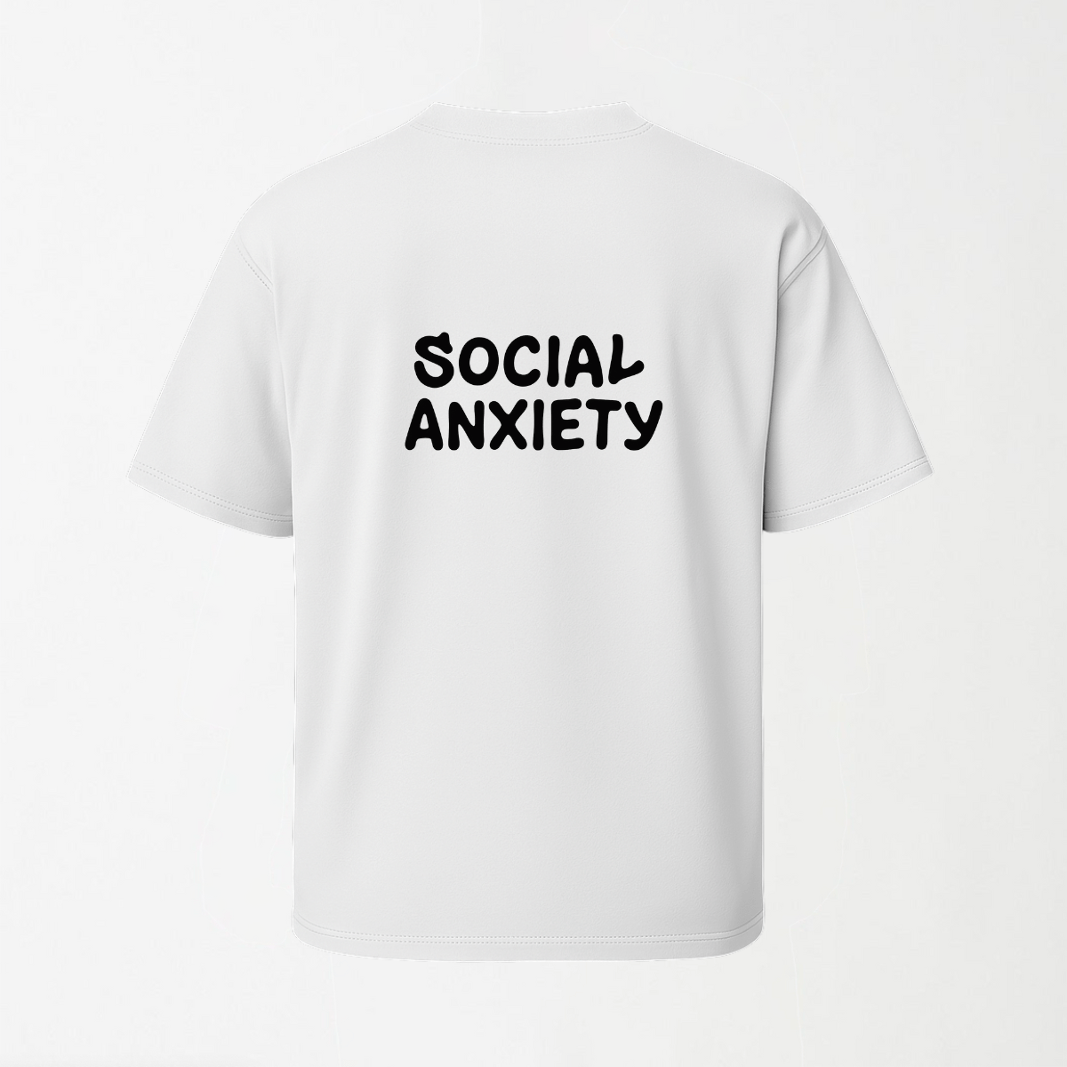 Social Anxiety - Round Neck Unisex T Shirt S - Premium Unisex Graphic T-Shirt | LEKSI Pakistan