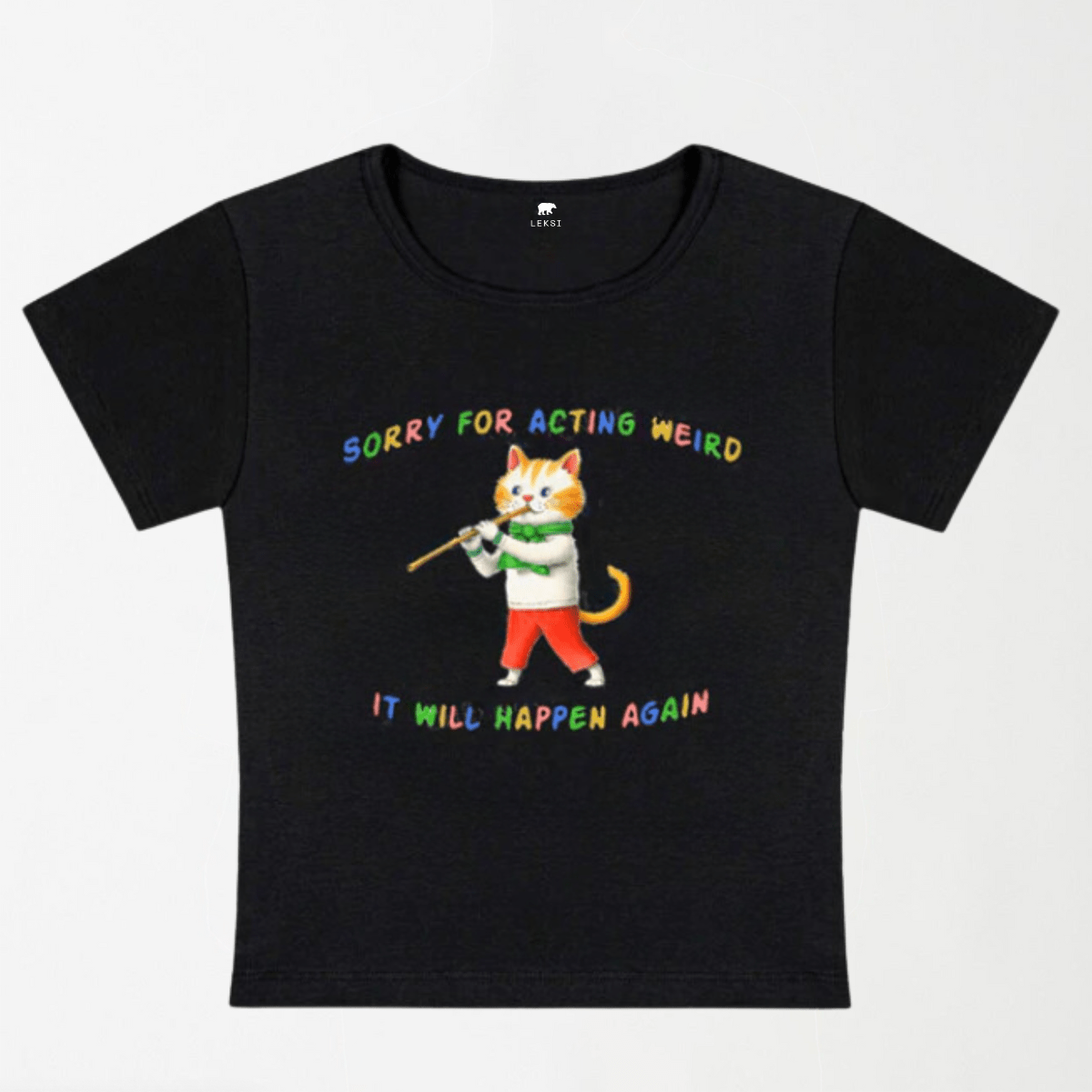 Sorry For Acting Weird Y2K Baby Tee XXS - Premium Unisex | LEKSI Pakistan