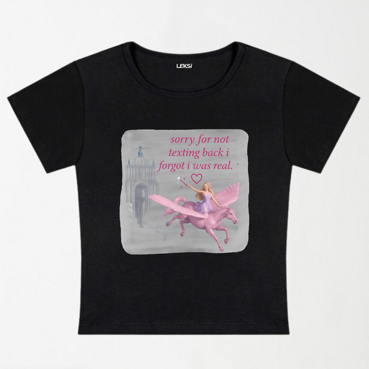 Sorry For Not Texting Back Y2K Baby Tee XXS - Premium Unisex | LEKSI Pakistan