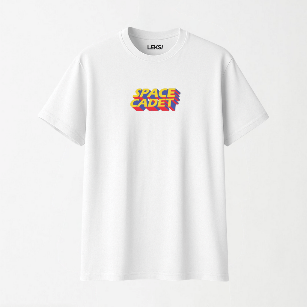 Space Cadet - Round Neck Unisex T Shirt S - Premium Unisex Graphic T-Shirt | LEKSI Pakistan