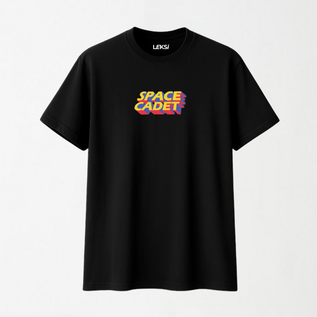 Space Cadet - Round Neck Unisex T Shirt S - Premium Unisex Graphic T-Shirt | LEKSI Pakistan