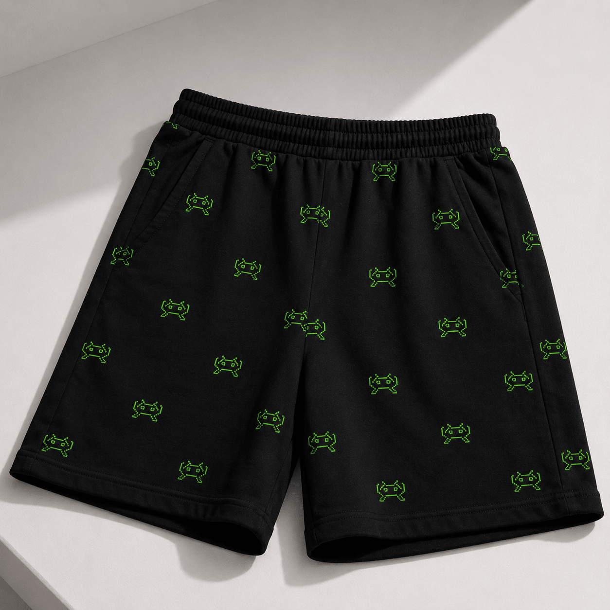 Space Invader Gamer Shorts S - Premium Unisex Men's Shorts | LEKSI Pakistan