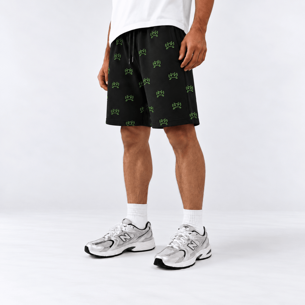 Space Invader Gamer Shorts S - Premium Unisex Men's Shorts | LEKSI Pakistan