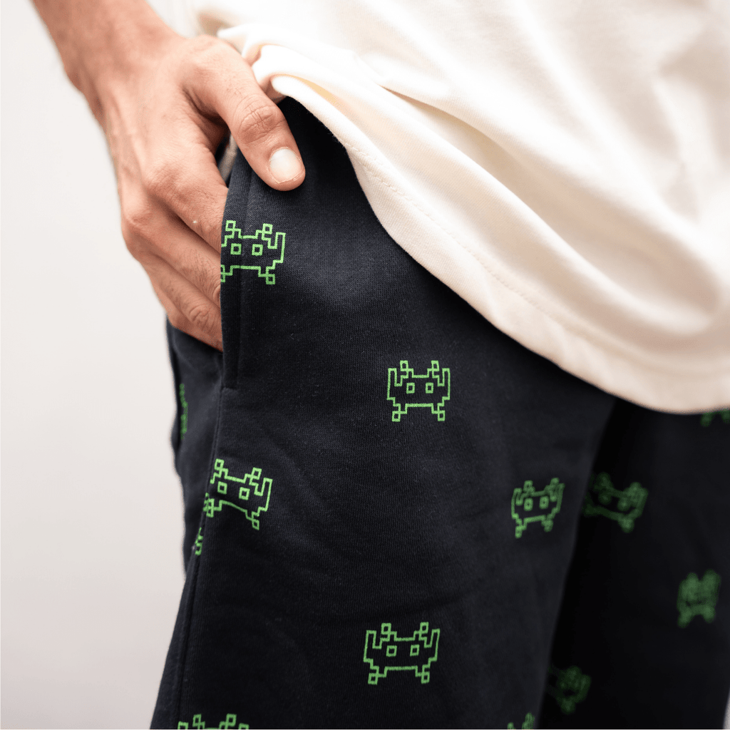 Space Invader Gamer Shorts S - Premium Unisex Men's Shorts | LEKSI Pakistan