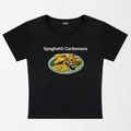 Spaghetti Carbanana Y2K Baby Tee XXS - Premium Unisex | LEKSI Pakistan