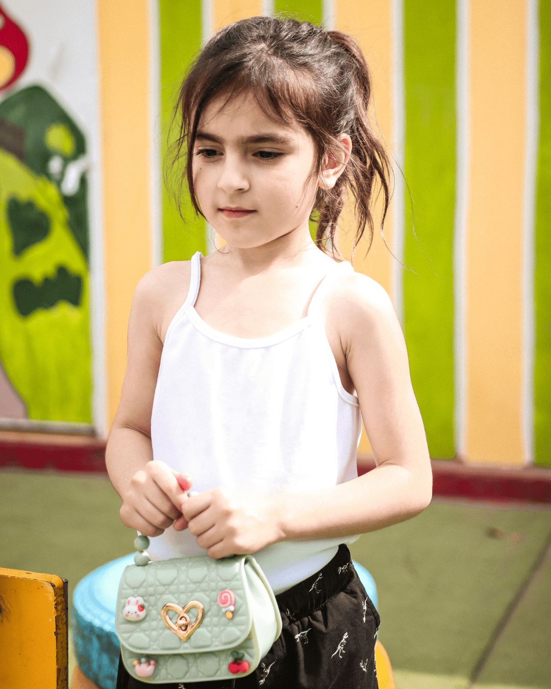 Spaghetti Strap Girls Ribbed White Top 2 - 3 Years - Premium Unisex | LEKSI Pakistan