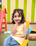Spaghetti Strap Girls Ribbed Yellow Top 2 - 3 Years - Premium Unisex | LEKSI Pakistan