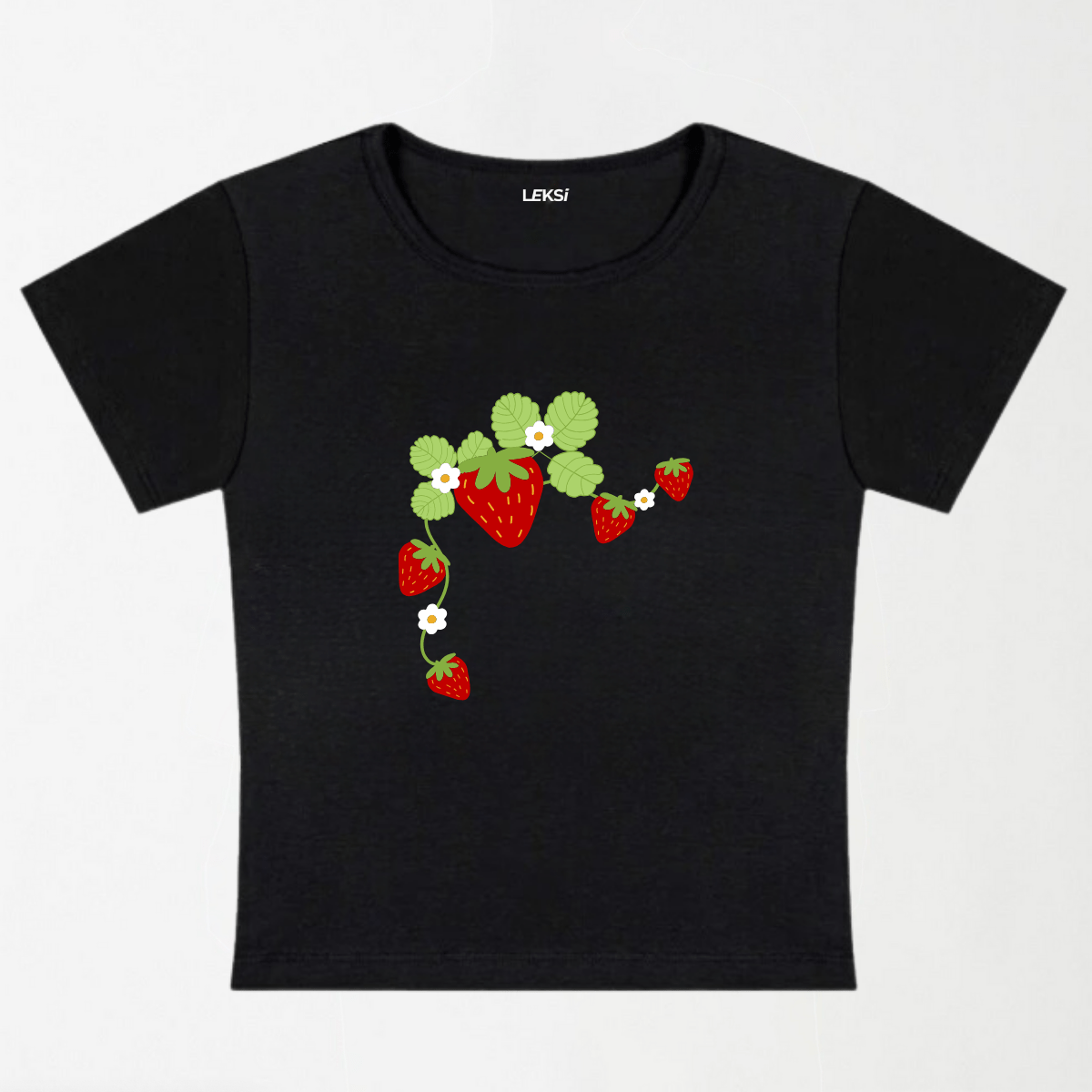 Strawberry Vine Y2K Baby Tee XXS - Premium Unisex | LEKSI Pakistan