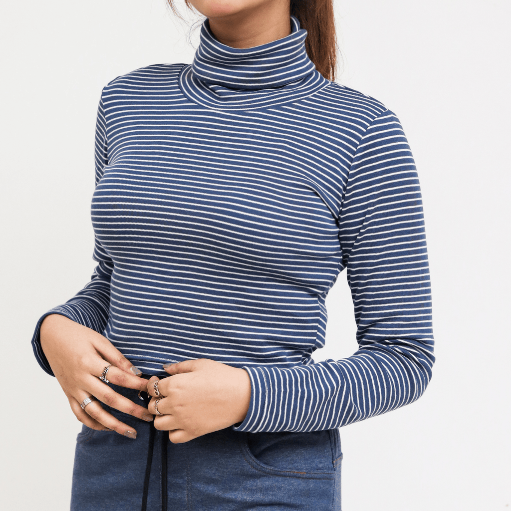 Striped Turtle Neck XXS - Premium Unisex | LEKSI Pakistan