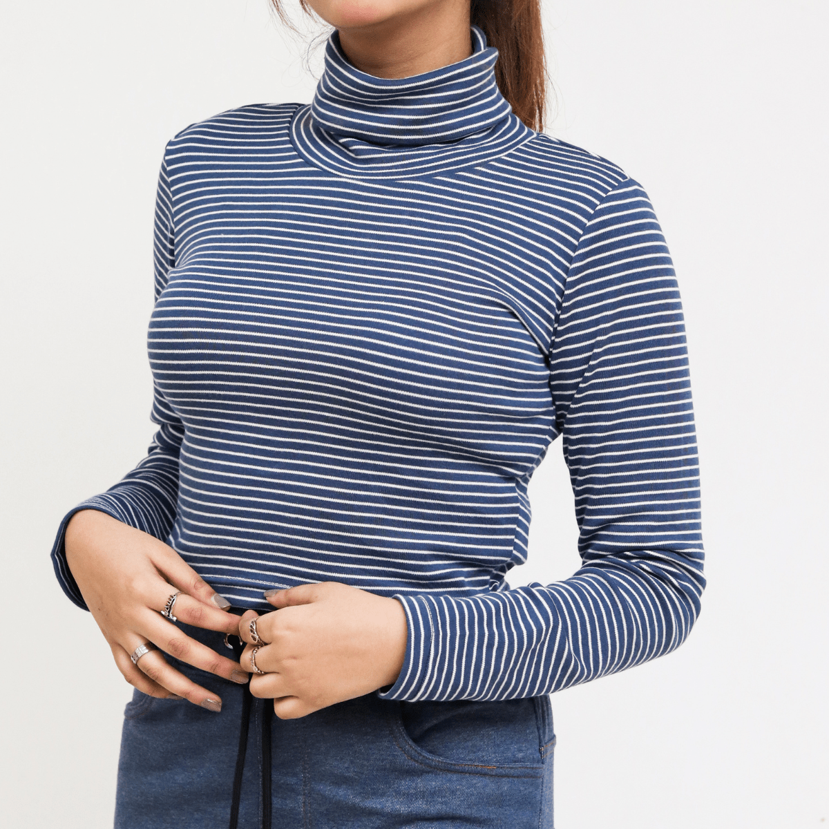 Striped Turtle Neck XXS - Premium Unisex | LEKSI Pakistan