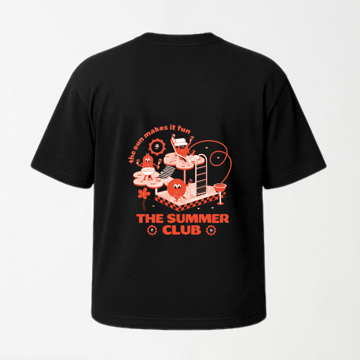 Summer Club - Round Neck Unisex T Shirt S - Premium Unisex Graphic T-Shirt | LEKSI Pakistan