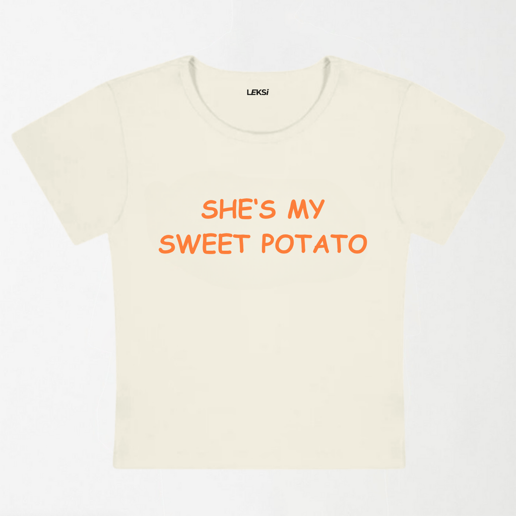 Sweet Potato Y2K Baby Tee XXS - Premium Unisex | LEKSI Pakistan