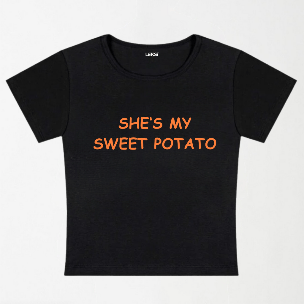 Sweet Potato Y2K Baby Tee XXS - Premium Unisex | LEKSI Pakistan