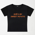 Sweet Potato Y2K Baby Tee XXS - Premium Unisex | LEKSI Pakistan