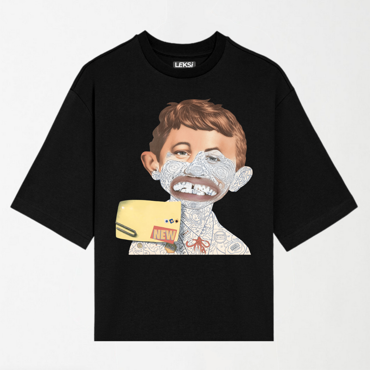 Tag Art Bad Boy - Round Neck Unisex T Shirt S - Premium Unisex Graphic T-Shirt | LEKSI Pakistan