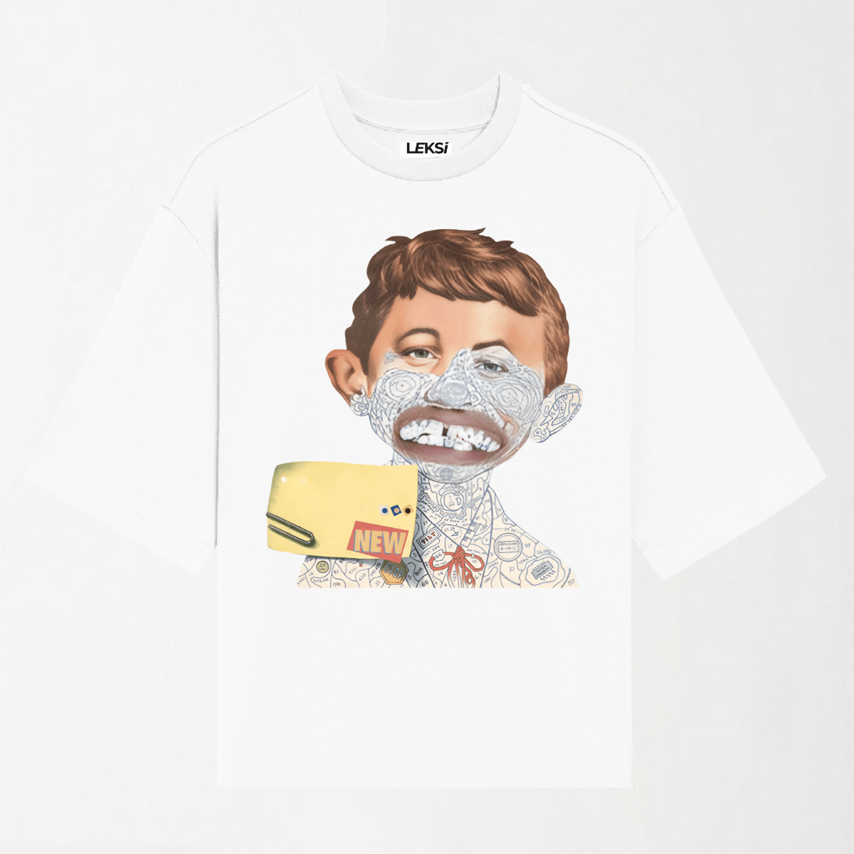 Tag Art Bad Boy - Round Neck Unisex T Shirt S - Premium Unisex Graphic T-Shirt | LEKSI Pakistan