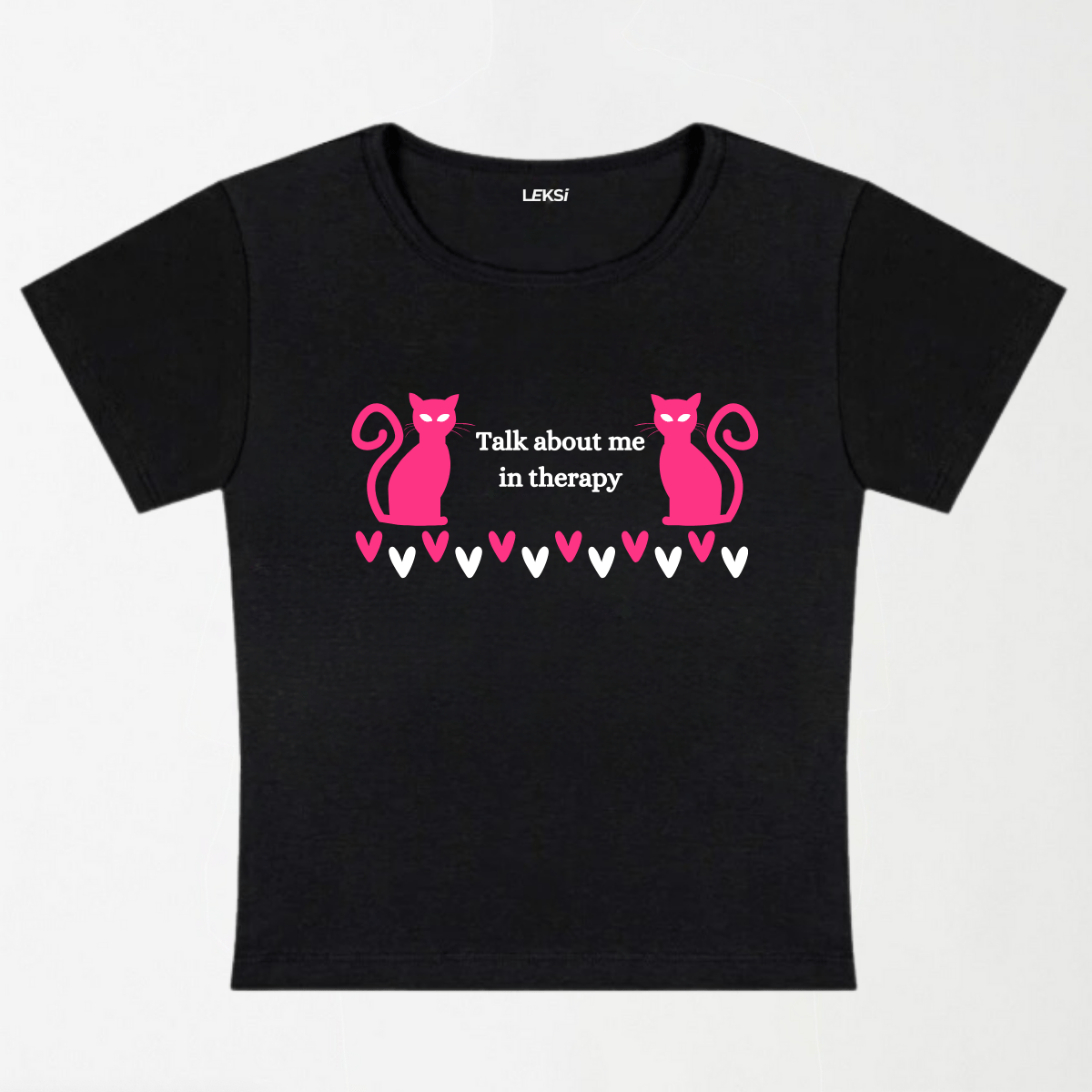 Talk About Me In Therapy Y2K Baby Tee XXS - Premium Unisex | LEKSI Pakistan