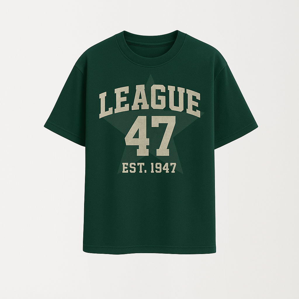 The 47th League Oversized T-Shirt - 14°N XS - Premium Unisex Graphic T-Shirt | LEKSI Pakistan