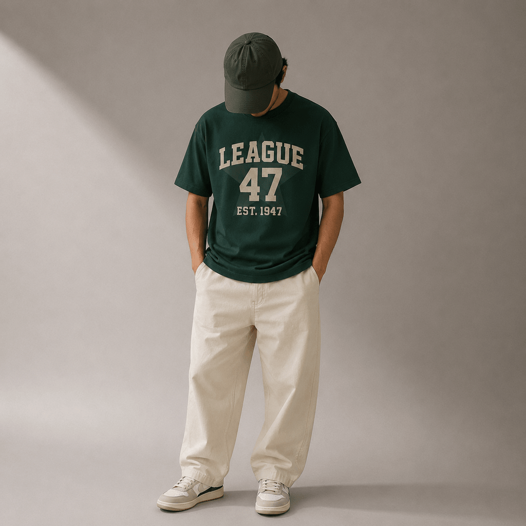 The 47th League Oversized T-Shirt - 14°N XS - Premium Unisex Graphic T-Shirt | LEKSI Pakistan