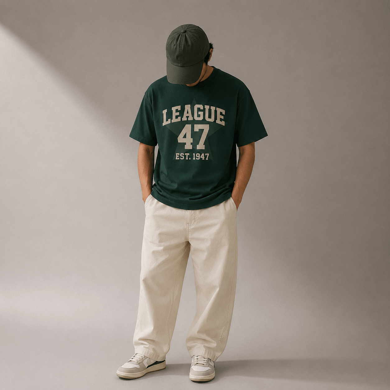 The 47th League Oversized T-Shirt - 14°N XS - Premium Unisex Graphic T-Shirt | LEKSI Pakistan
