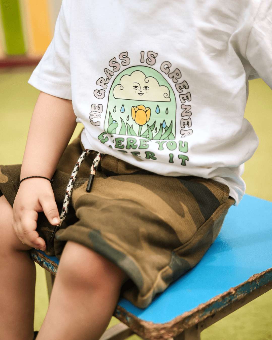 The Grass Is Greener - White Unisex Kids T-Shirt 3 - 6 Months - Premium Unisex | LEKSI Pakistan