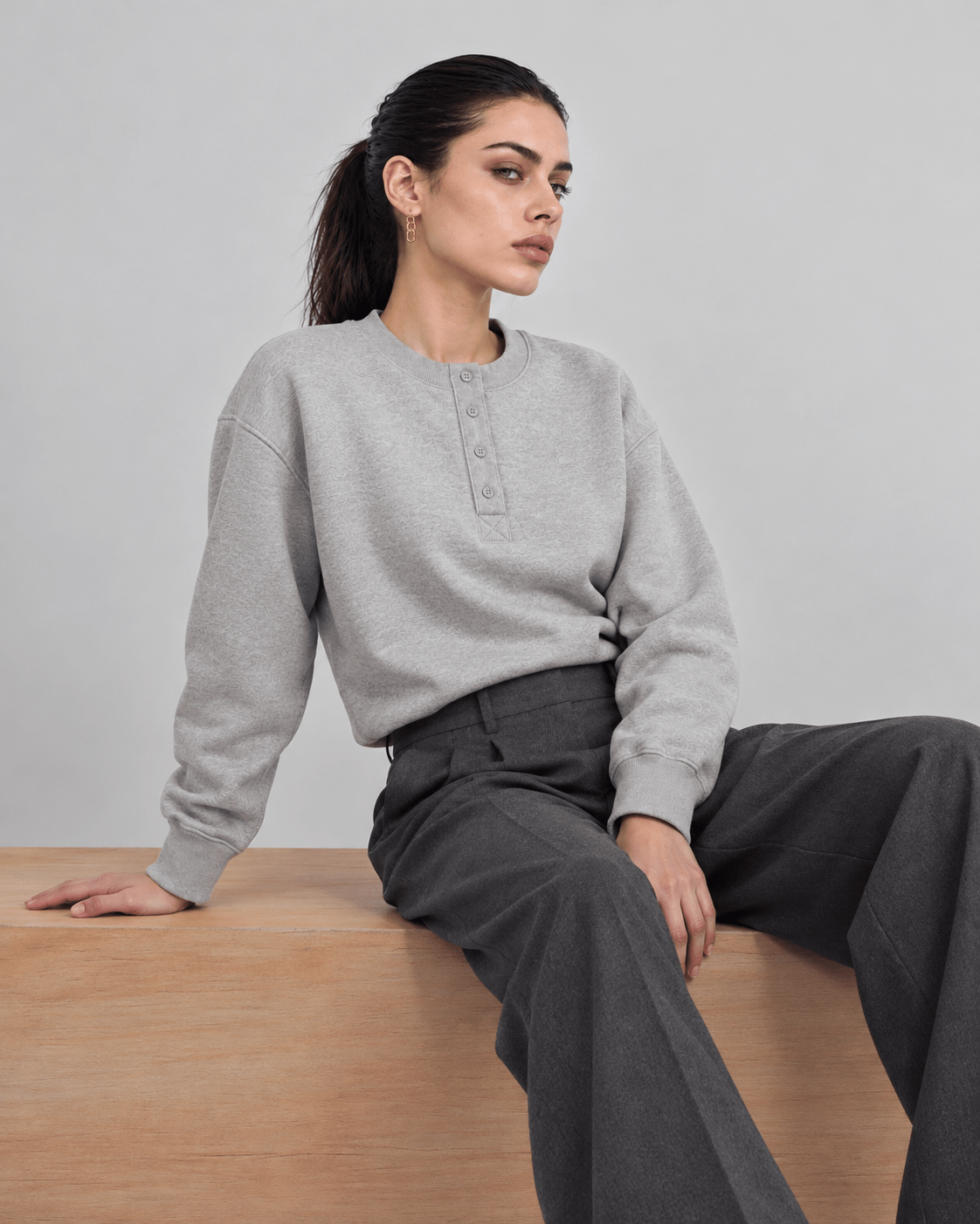 The Mercer Henley Sweatshirt S - Premium Unisex | LEKSI Pakistan