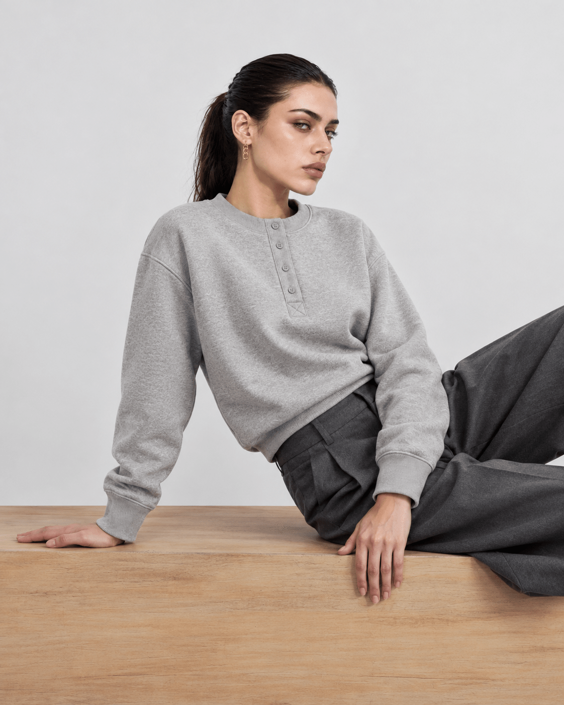 The Mercer Henley Sweatshirt S - Premium Unisex | LEKSI Pakistan