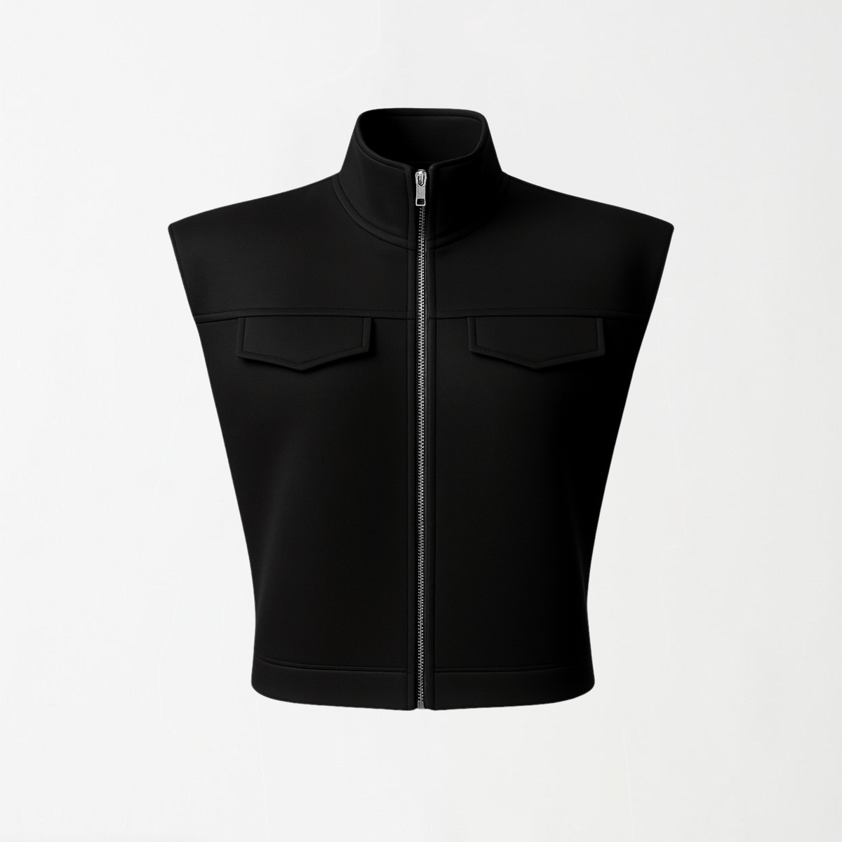 Leksi Rattin Black Ribbed Quarter Zip – LEKSI