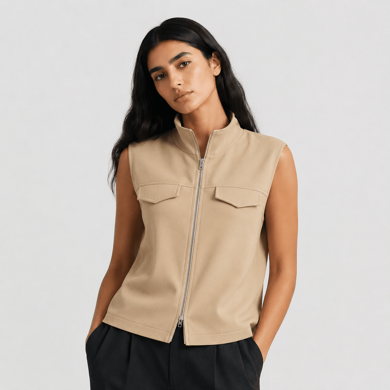 The Mono Structure Vest Jacket XS - Premium Unisex | LEKSI Pakistan