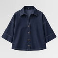 The Oslo Denim Boxy Shirt XS - Premium Unisex | LEKSI Pakistan