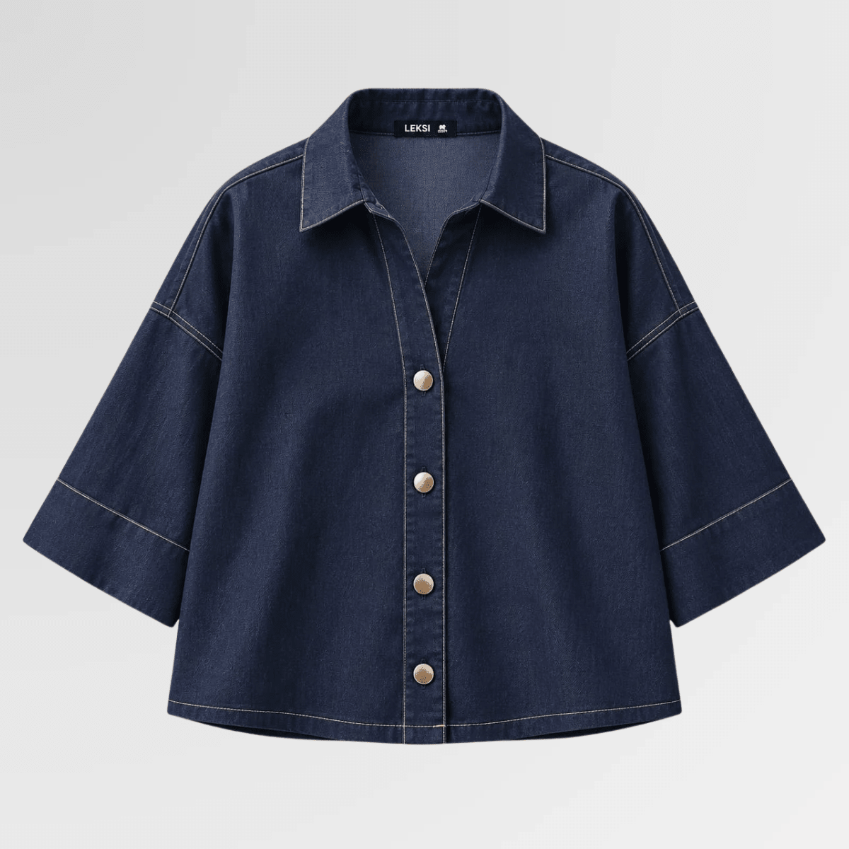 The Oslo Denim Boxy Shirt XS - Premium Unisex | LEKSI Pakistan