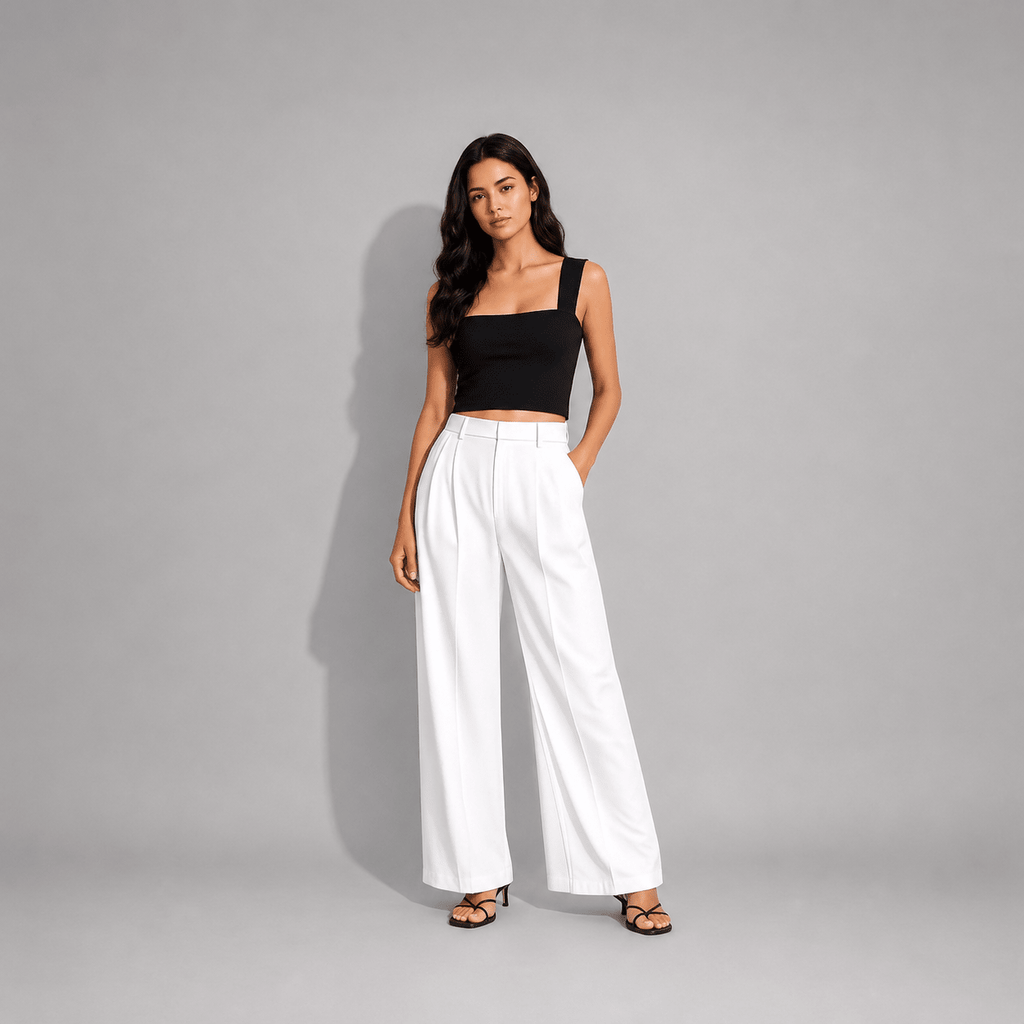 The Sculpted Crop Top XXS - Premium Unisex Square Neck | LEKSI Pakistan