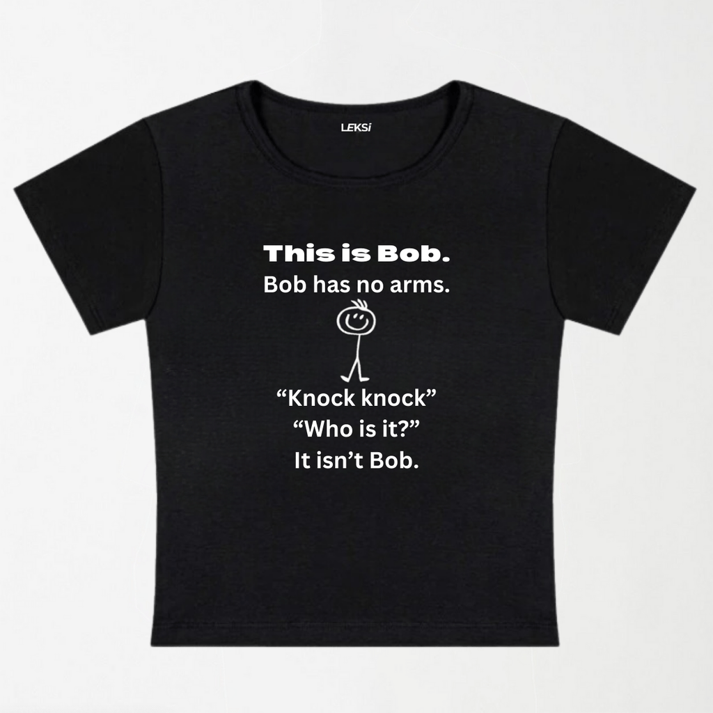This Is Bob, Bob Has No Arms Y2K Baby Tee XXS - Premium Unisex | LEKSI Pakistan