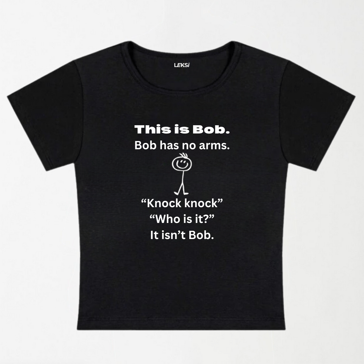 This Is Bob, Bob Has No Arms Y2K Baby Tee XXS - Premium Unisex | LEKSI Pakistan