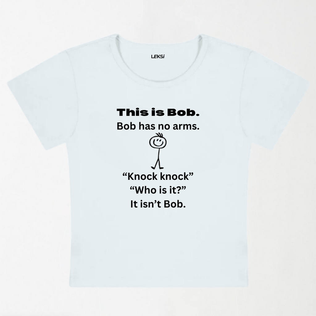 This Is Bob, Bob Has No Arms Y2K Baby Tee XXS - Premium Unisex | LEKSI Pakistan