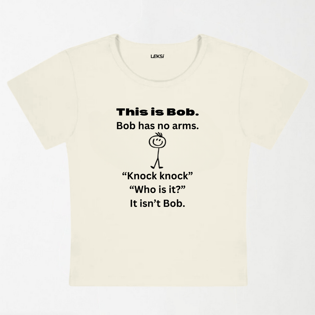 This Is Bob, Bob Has No Arms Y2K Baby Tee XXS - Premium Unisex | LEKSI Pakistan