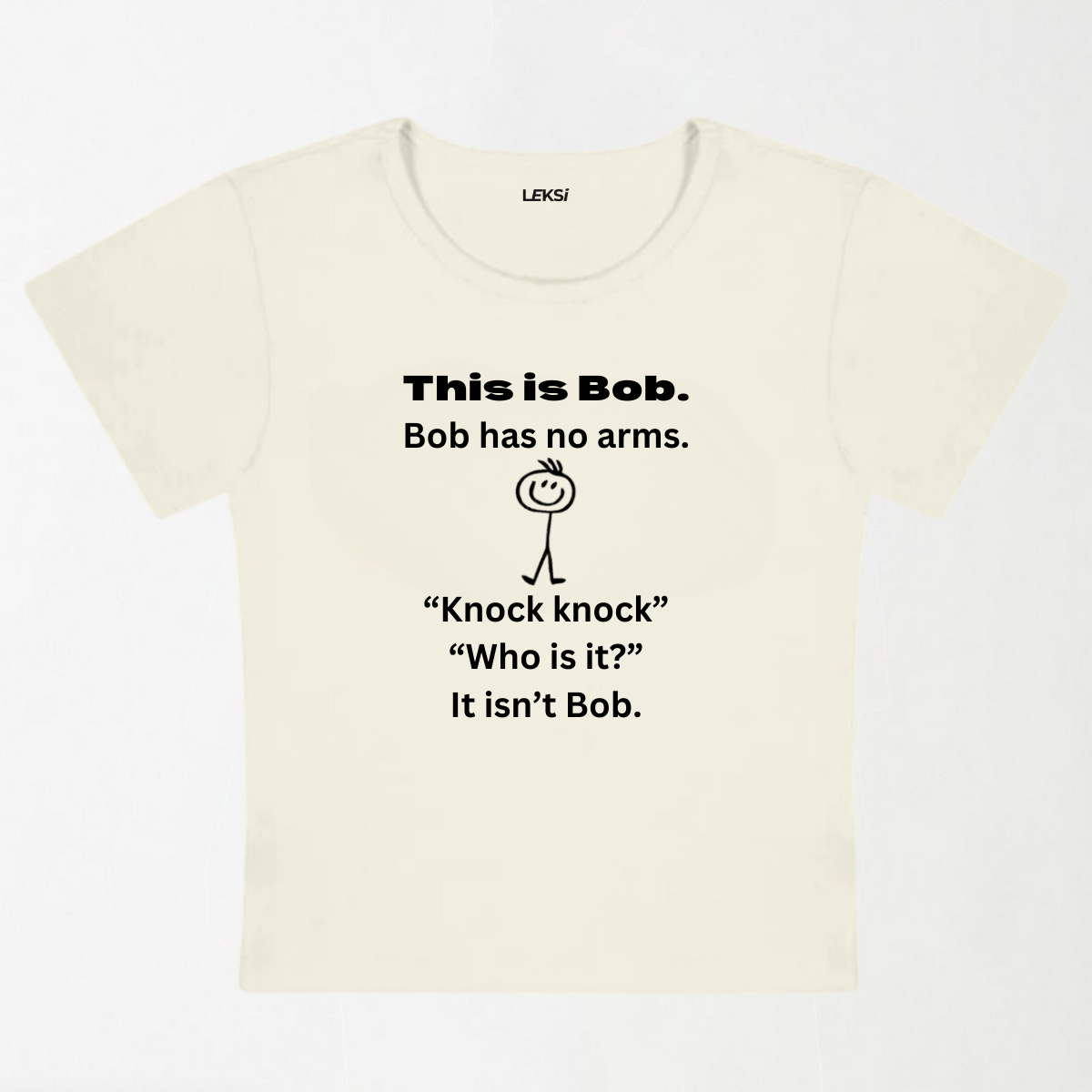 This Is Bob, Bob Has No Arms Y2K Baby Tee XXS - Premium Unisex | LEKSI Pakistan