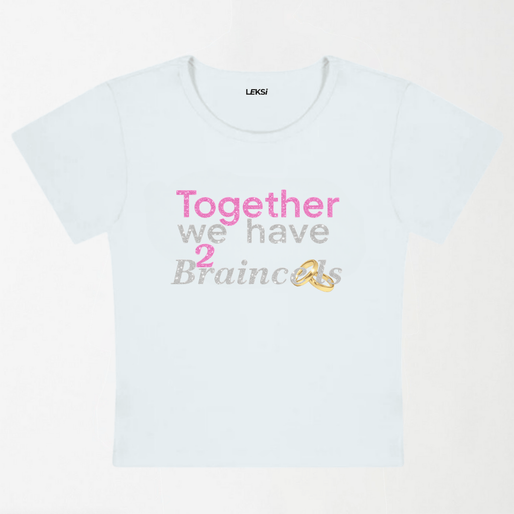 Together We Have 2 Braincells Y2K Baby Tee XXS - Premium Unisex | LEKSI Pakistan
