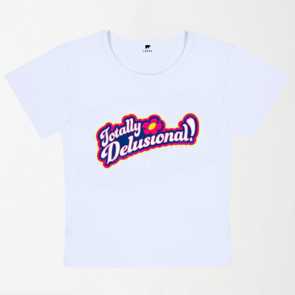 Totally Delusional Y2K Baby Tee XXS - Premium Unisex | LEKSI Pakistan