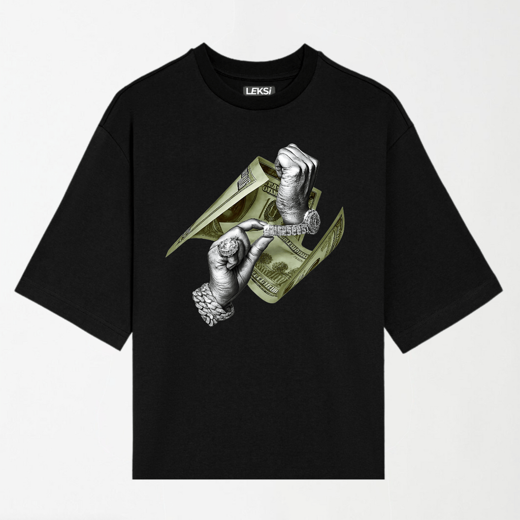 Touch of Money & Power - Round Neck Unisex T Shirt S - Premium Unisex Graphic T-Shirt | LEKSI Pakistan